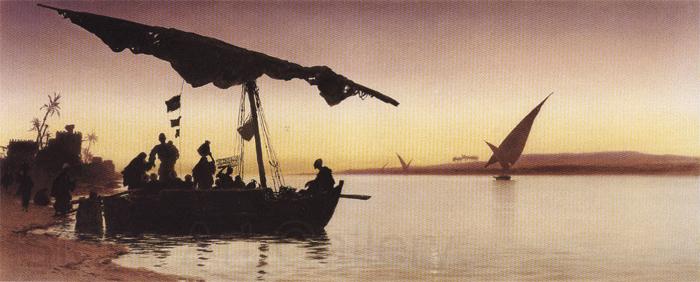 Alexandre N. Roussoff On the Nile. France oil painting art